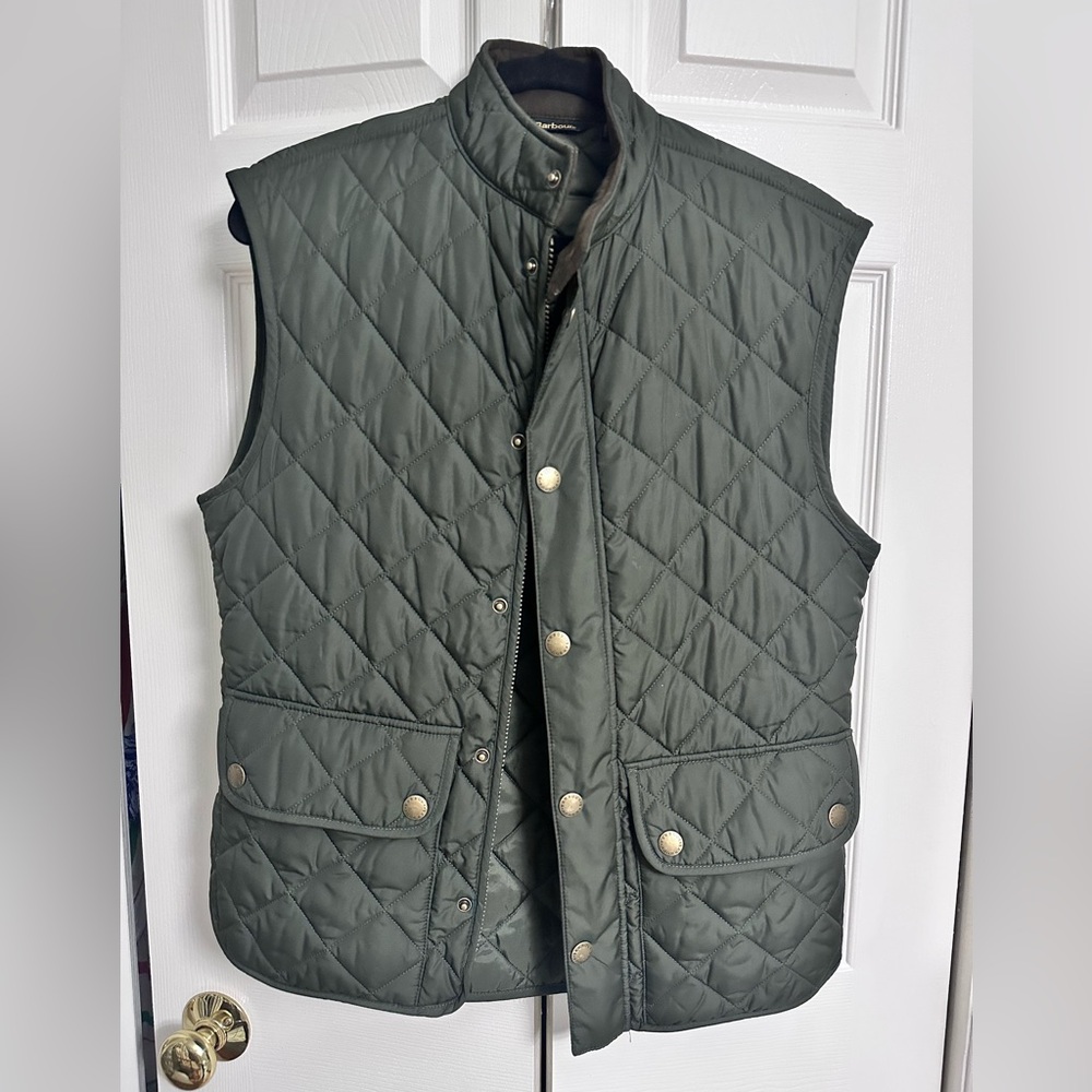 Barbour Olive Quilted Vest